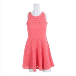 No Boundaries Pink Sleeveless Lace Dress